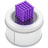 Куб из магнитных шариков 5 мм (фиолетовый), 125 элементов