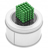 Куб из магнитных шариков 5 мм (зеленый), 125 элементов