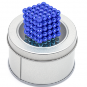 Куб из магнитных шариков 5 мм (синий), 125 элементов
